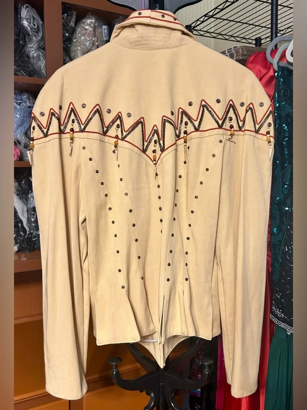 Vintage Cache Western Beaded Jacket Studded Cowgirl Rodeo USA - Picture 5 of 10